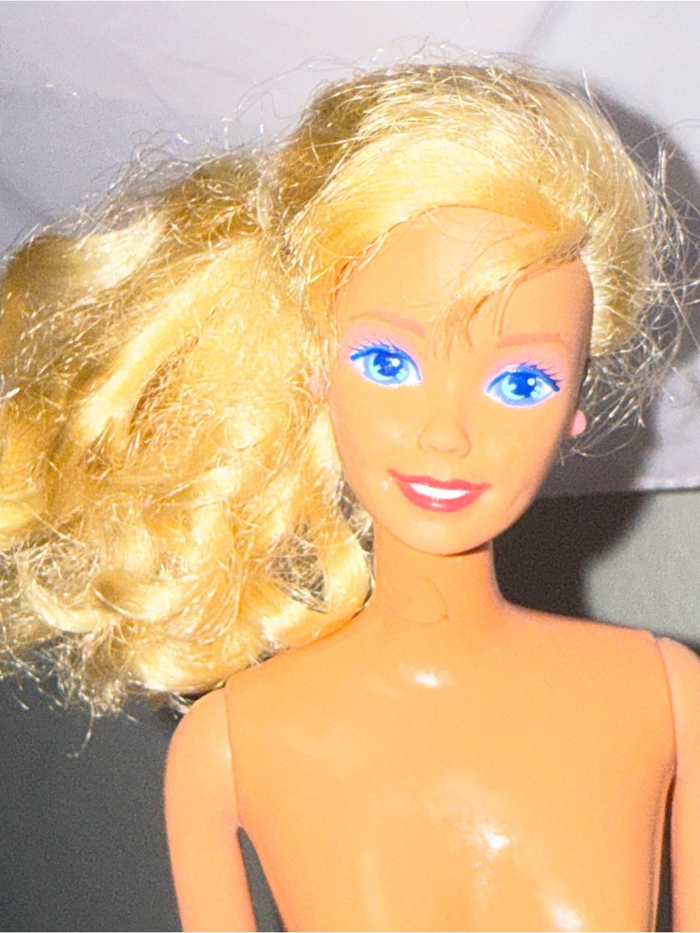 Barbie Mattel Vintage Nude Blonde Blue Eyes Doll Bendable Legs